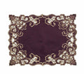 Amethyst Haze – Plum Gold Table Placemats, Granada Collection Artistic Dining Décor 12*18 inch