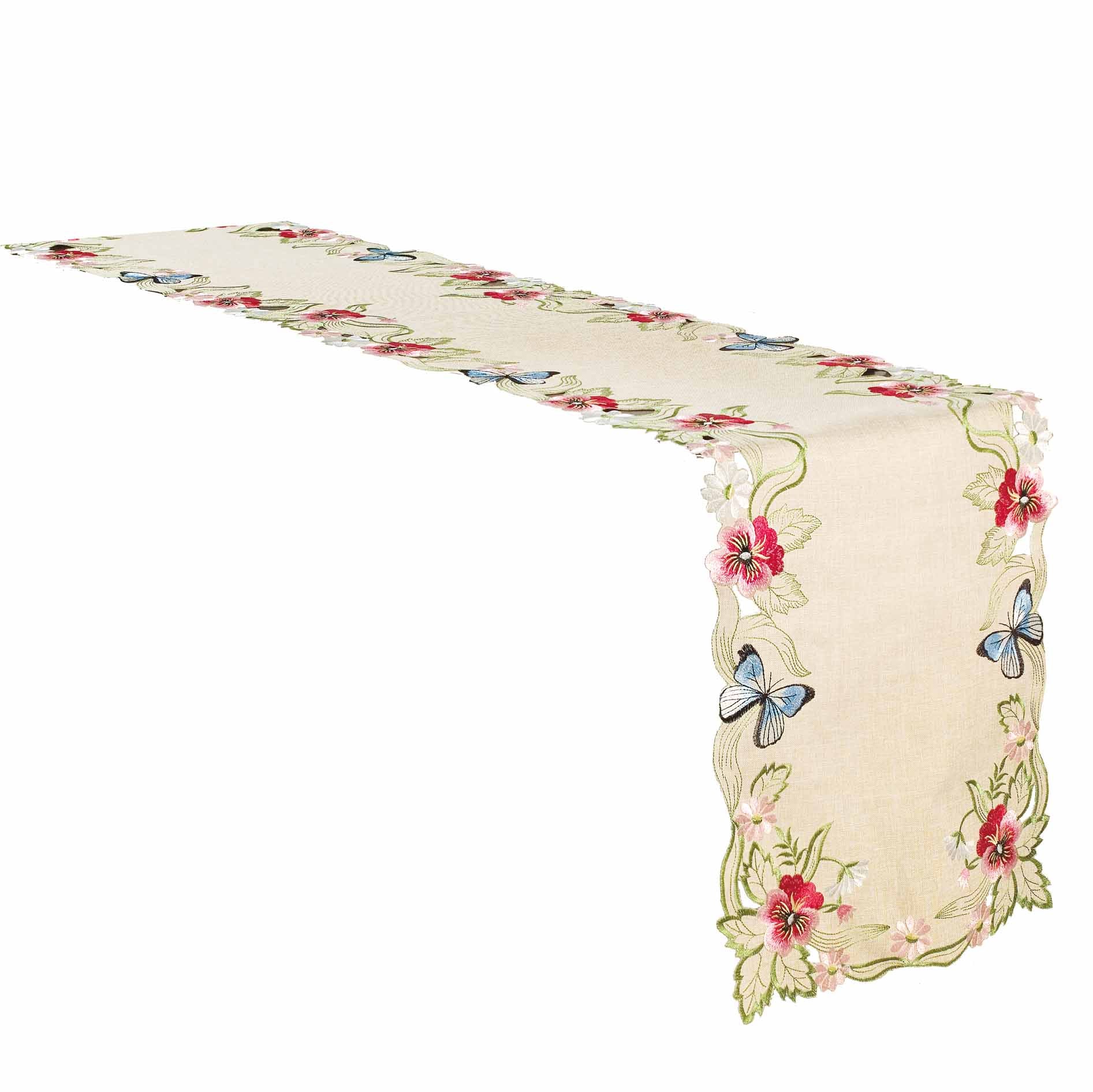 Sandy Dune – Beige Table Runner, Maliana Collection Elegant Dining Table Décor 14*108 inch
