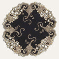 Black Gold Table Doilies – 15 Inch Decorative Doilies | Chantelle Collection