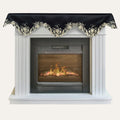 Black Gold Mantel Scarf – Rustic Vintage Fireplace Decor 18x90 Inch Polyester Cover