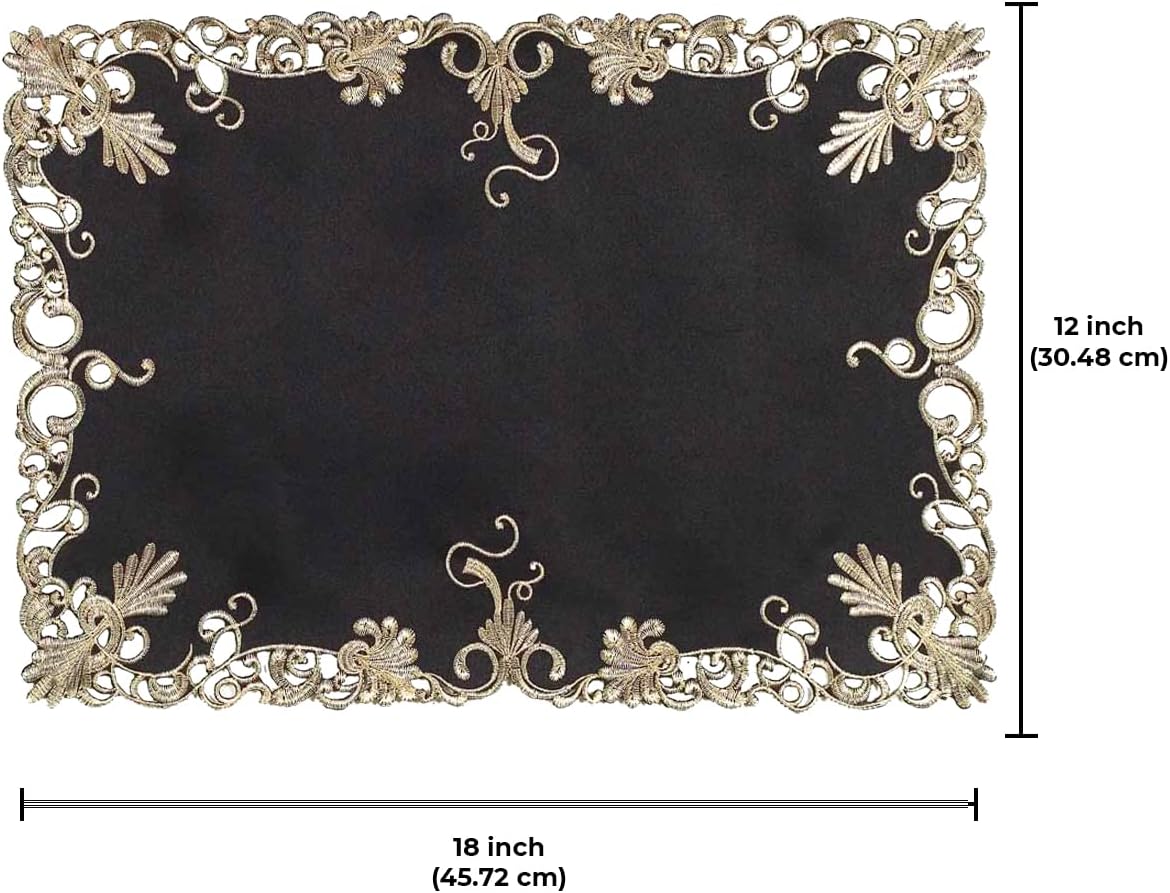 Black Gold Table Placemats - Chantelle Collection