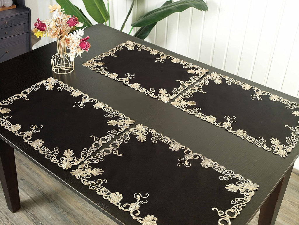 Black Gold Table Placemats - Chantelle Collection