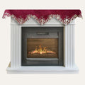 Burgundy Charm – Burgundy Gold Mantel Scarf, Chantelle Collection Artistic Home Accent 18*90 Inch