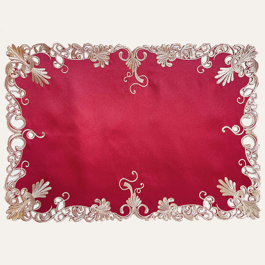 Burgundy Gold Placemats – Burgundy Charm, 12x18 Inch