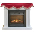 Wine Grace – Burgundy Gold Mantel Scarf, Anyce Collection Modern Decorative Home Décor 18*90 Inch