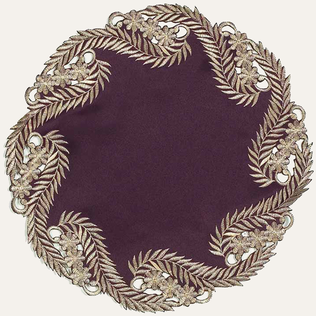 Purple Gold Doilies – Violet Dream, 15 Inch