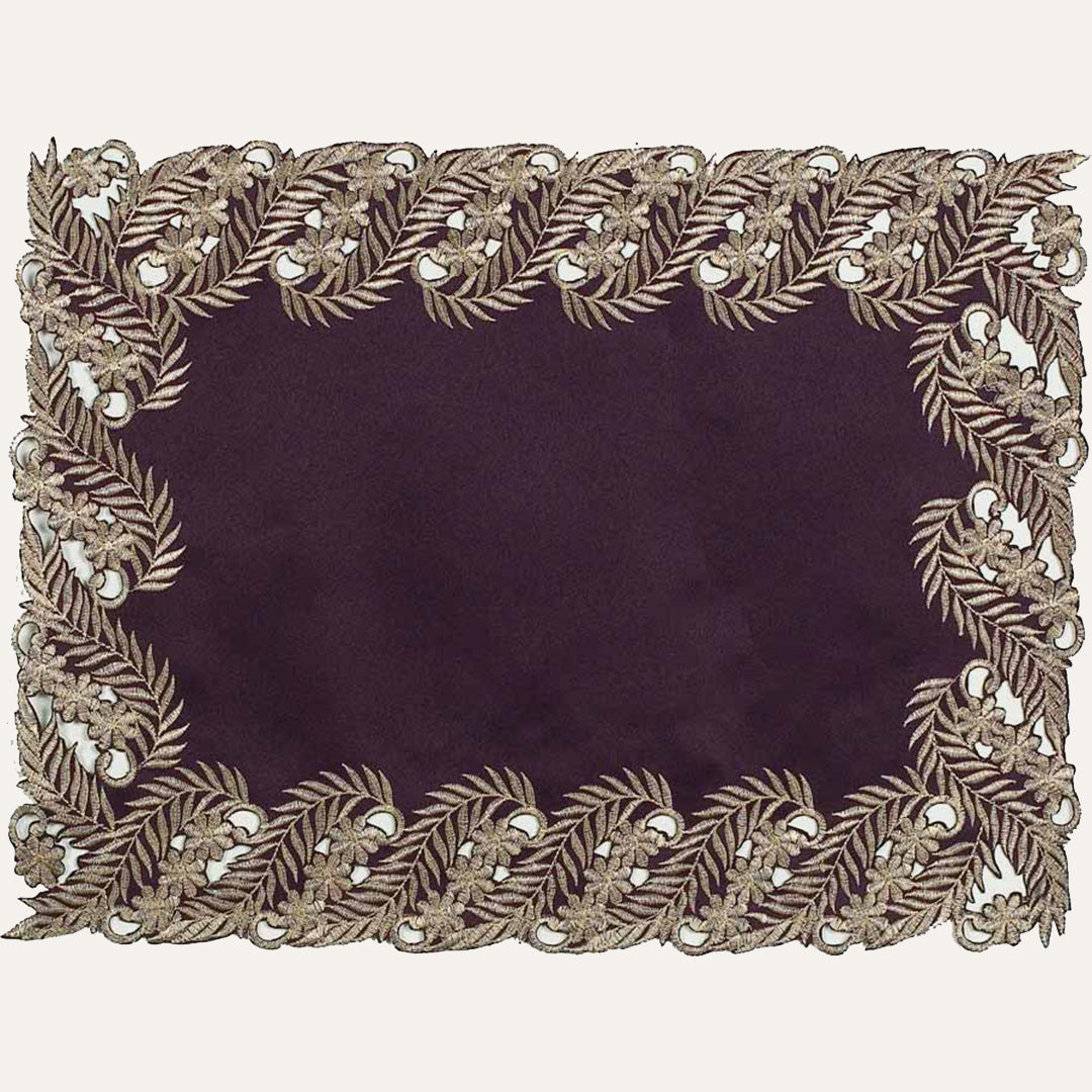 Purple Gold Placemats – Violet Dream, 12x18 Inch