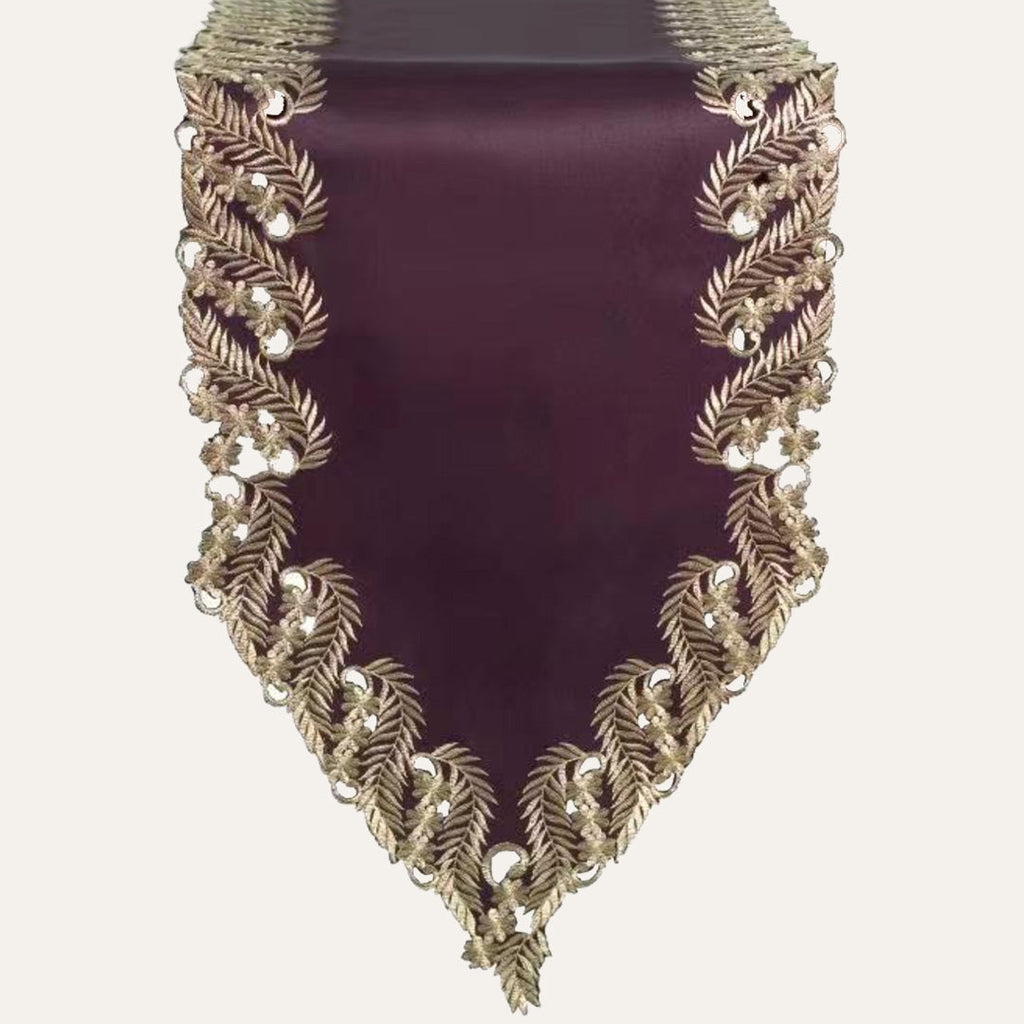 Violet Dream – Plum Gold Table Runner, Anyce Collection Artistic Home Table Décor 14*108 inch