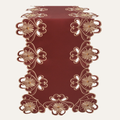 Imperial Red – Gold Lace Red Table Runner, European Embroidery Decorative Dresser Scarf 14*108 inch