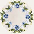 Blue or Green Lace White Doilies - Round Placemats European Embroidery for Dining Table Home Decor Wedding - 15 inches - The Eternal Grace Collection