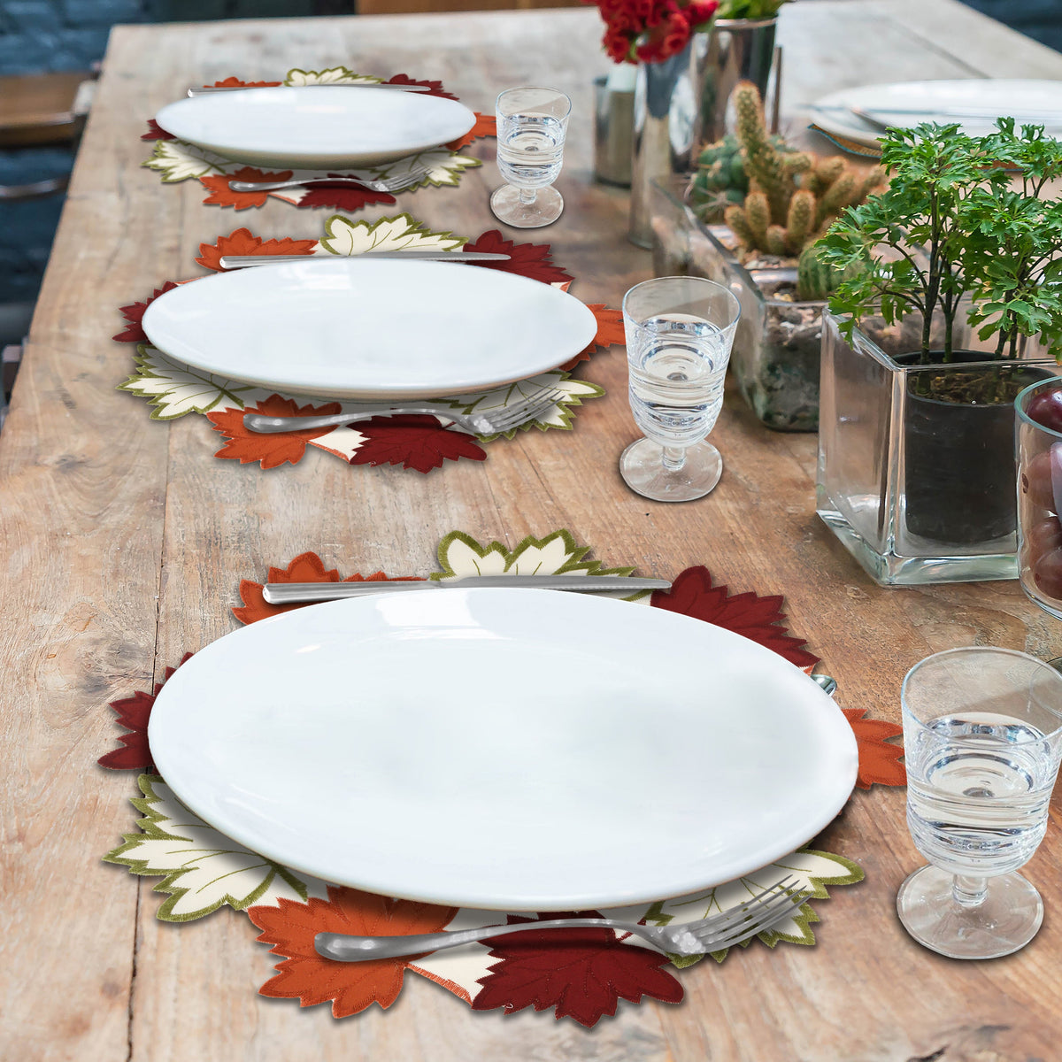 Cream White Doilies – Round Linen Placemats | Embroidered Dining Table Decor 15 Inch