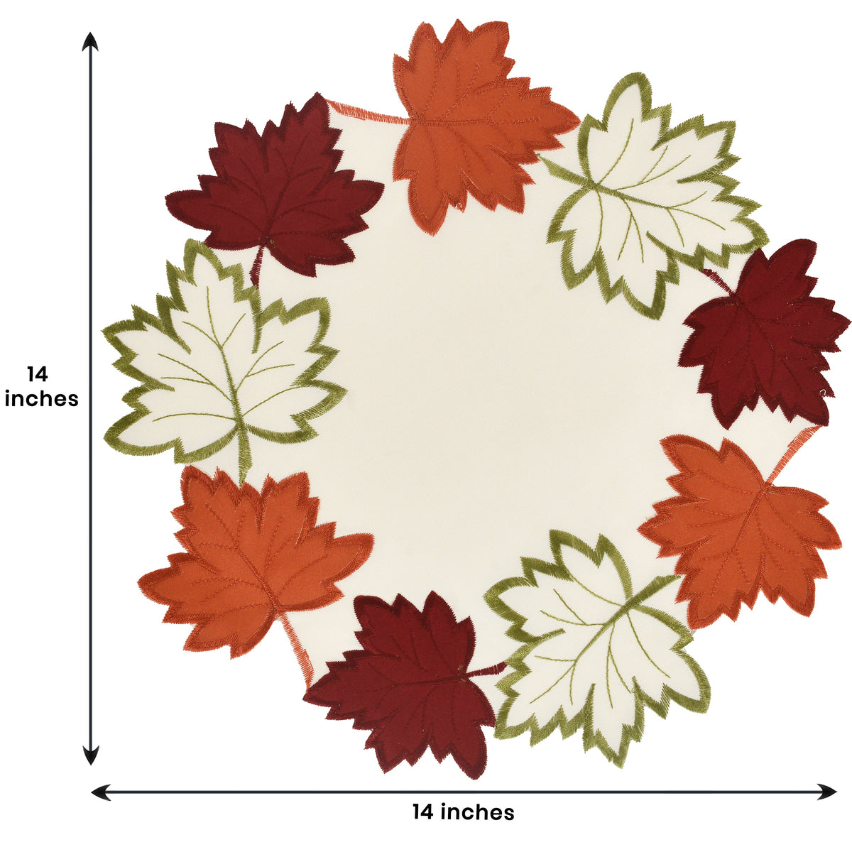 Cream White Doilies – Round Linen Placemats | Embroidered Dining Table Decor 15 Inch