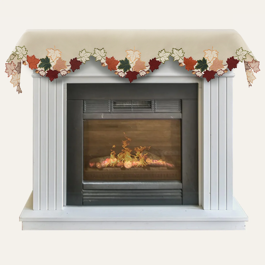 Mantel Scarf Cover | Elegant Falling Petals Lace Runner for Fireplace & Table