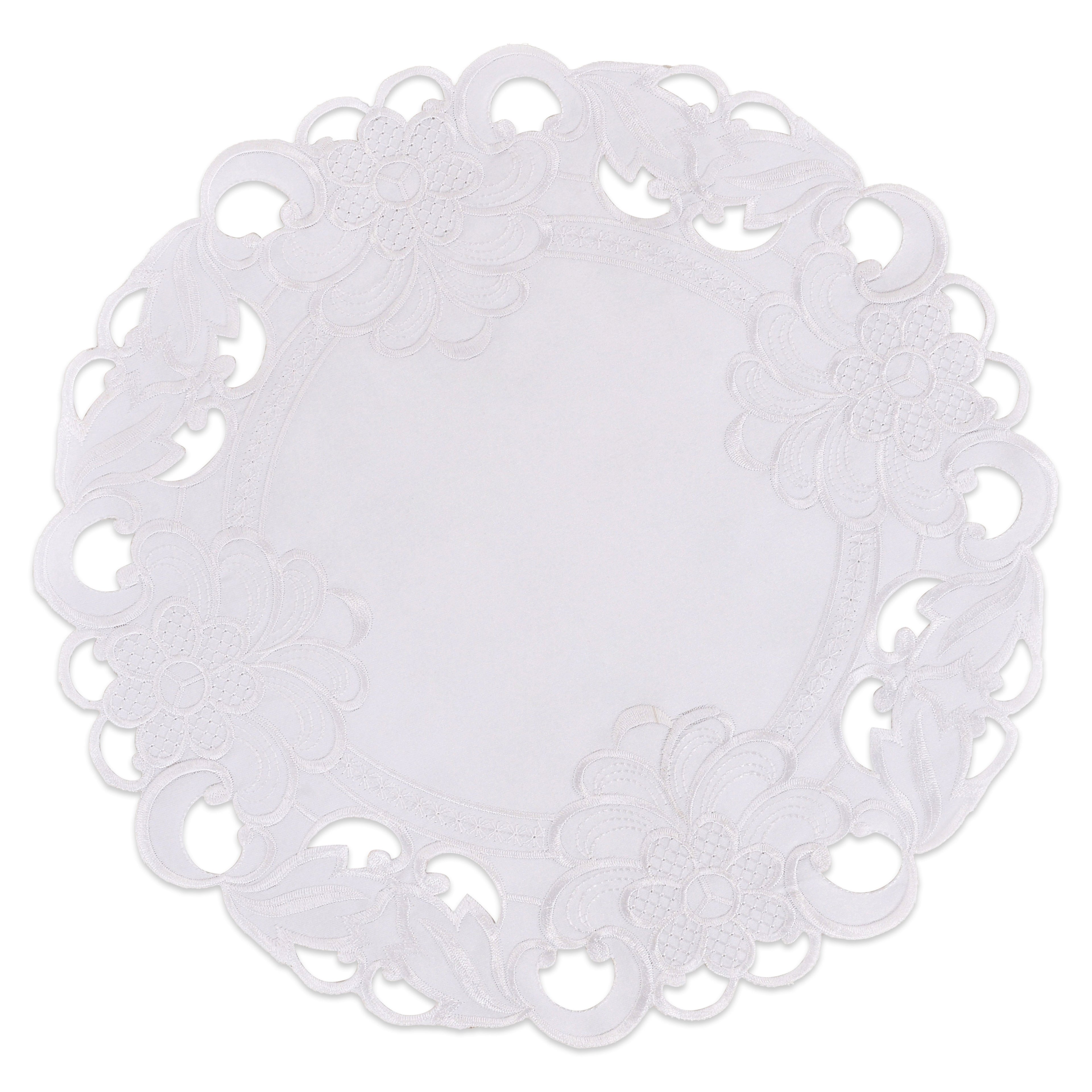 Regal Bloom – Premium Round Doilies, Elegant Decorative Table Decor for Dining and Events 15 inch