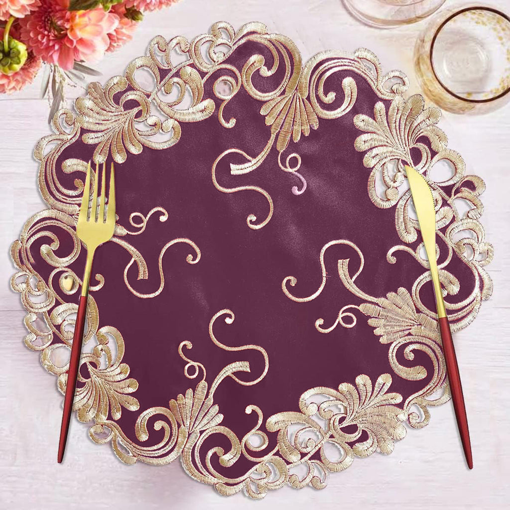 Opulent Weave – Premium Decorative Table Doilies, Elegant Table Decor for Dining and Events 15 inch