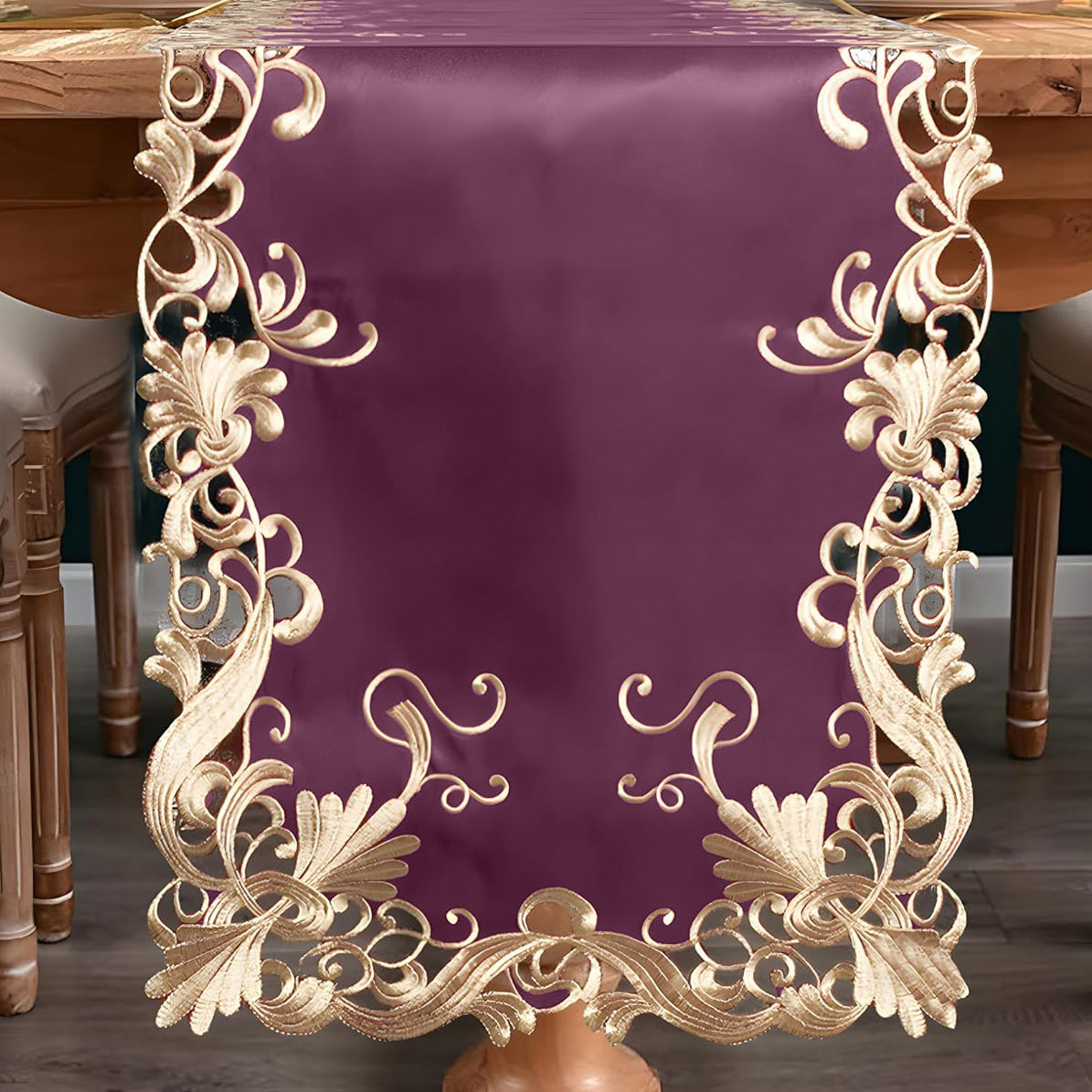 Purple Table Runner – Petal Amethyst, 14x108 Inch