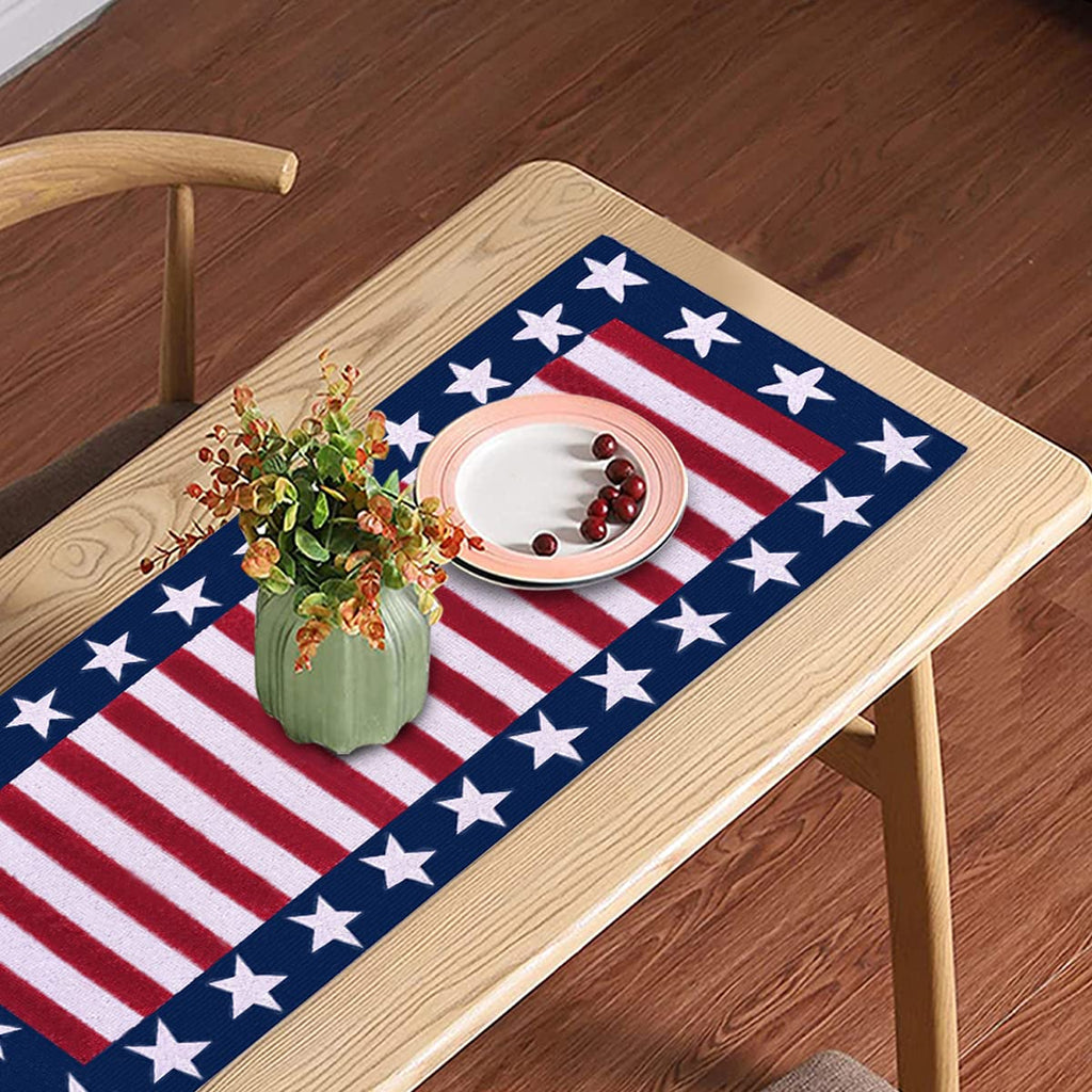USA Flag Beaded Table Runner 13" x 54"