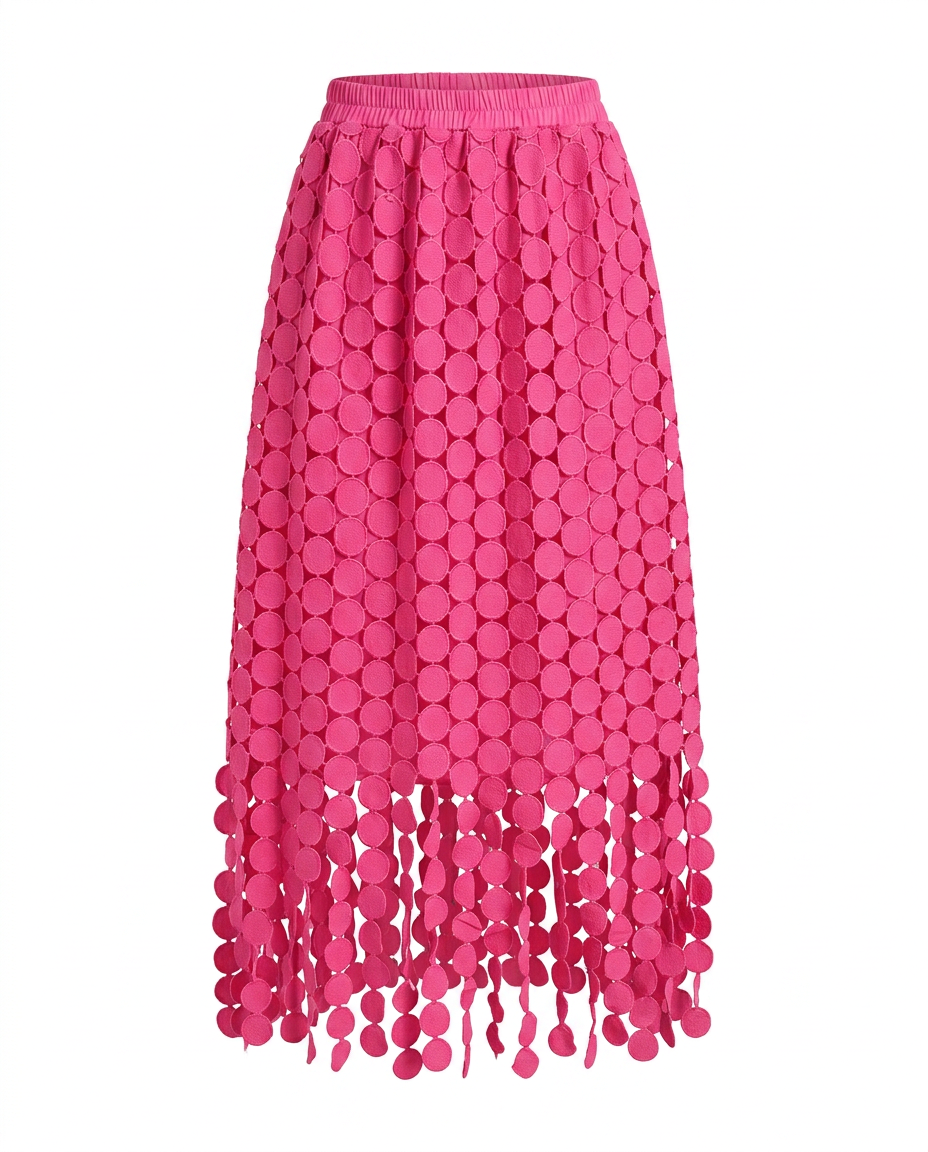 Spirited Tassel Midi Skirt
