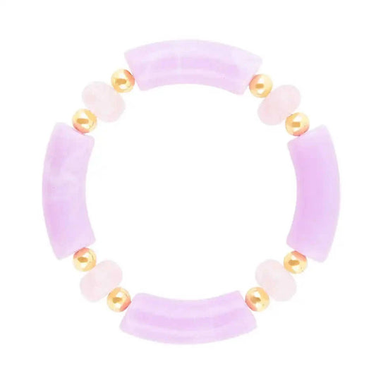 Rose Quartz Lilac Stretch Bracelet Eco My Home Bracelets Barse Jewelry ecomyhome.store United States