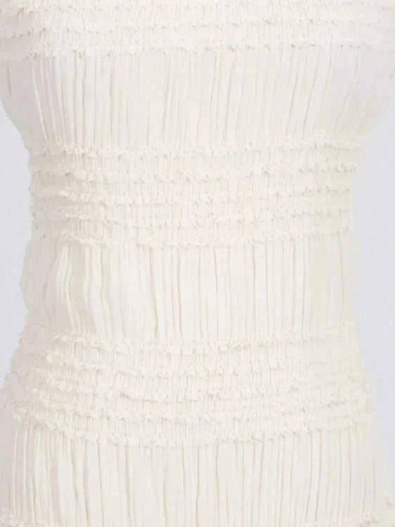 Ruched Halter Neck Smocked Maxi Dress Eco My Home Dress Salty Season LLC ecomyhome.store United States