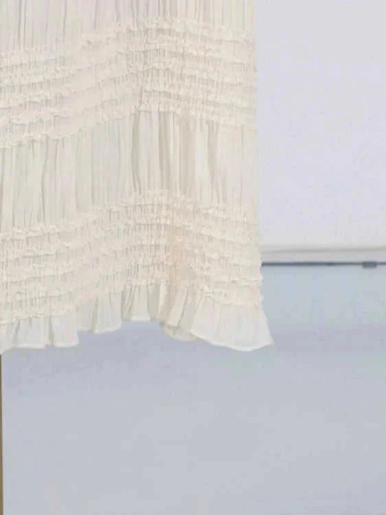Ruched Halter Neck Smocked Maxi Dress Eco My Home Dress Salty Season LLC ecomyhome.store United States