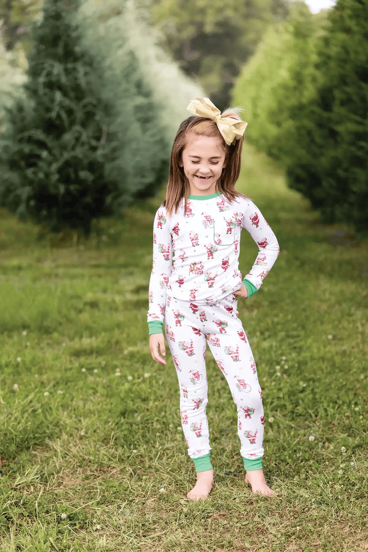Santa Claus is Coming to Town Organic Cotton Christmas Kids Pajamas Eco My Home Pajama Set Nola Tawk ecomyhome.store United States