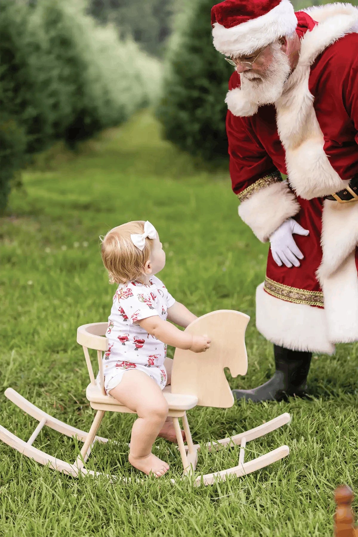 Santa Claus is Coming to Town Organic Cotton Christmas Onesie Eco My Home Organic Cotton Onesie Nola Tawk ecomyhome.store United States