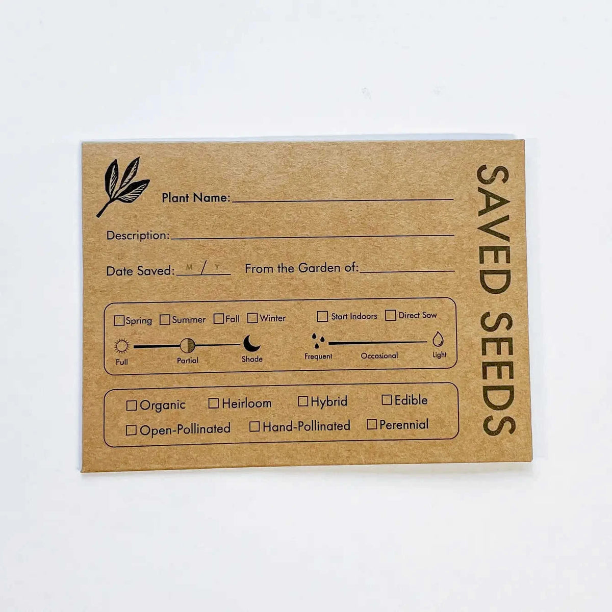 Seed Saving Envelopes Eco My Home Garden Supplies Seattle Seed Company ecomyhome.store United States