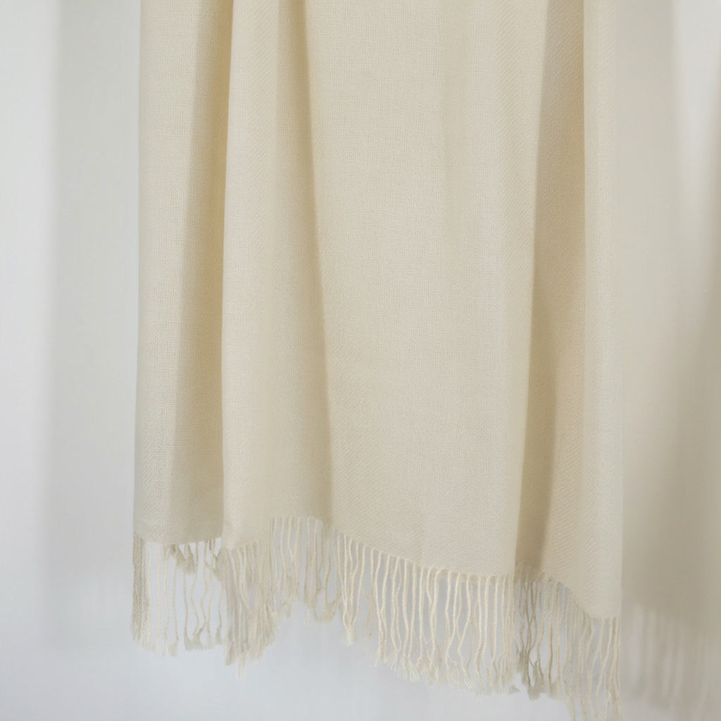 Handloomed 100% Undyed Baby Alpaca Throw Blanket | Ivory | Wasi Collection