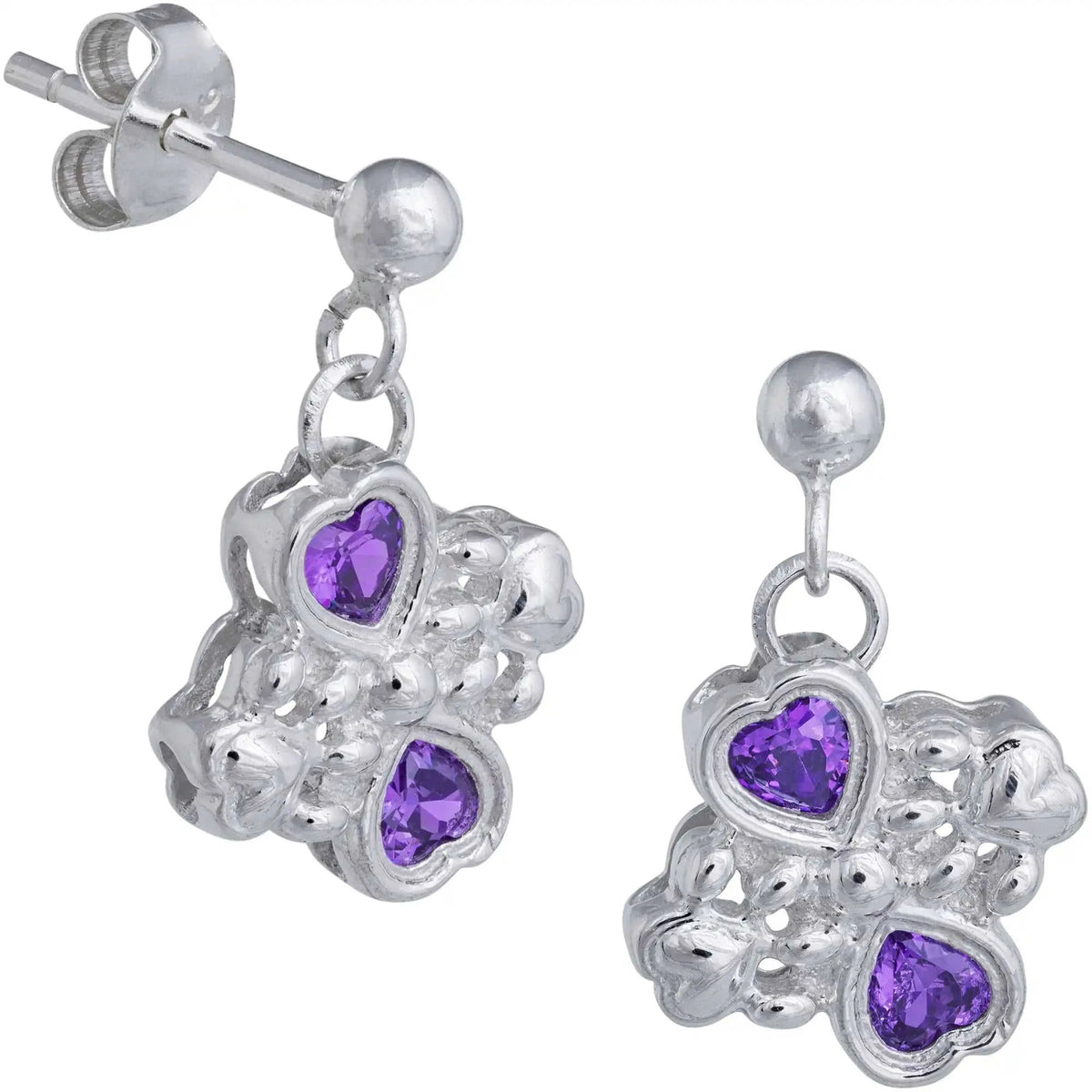 Sterling & Crystals Loved Paws Earrings Eco My Home Earrings - Fine GreaterGood ecomyhome.store United States