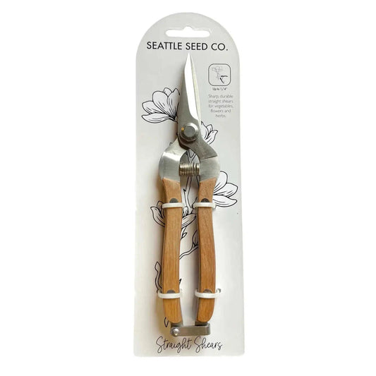 Straight Shears - Wood Handled Garden Tool Eco My Home  Seattle Seed Company ecomyhome.store United States
