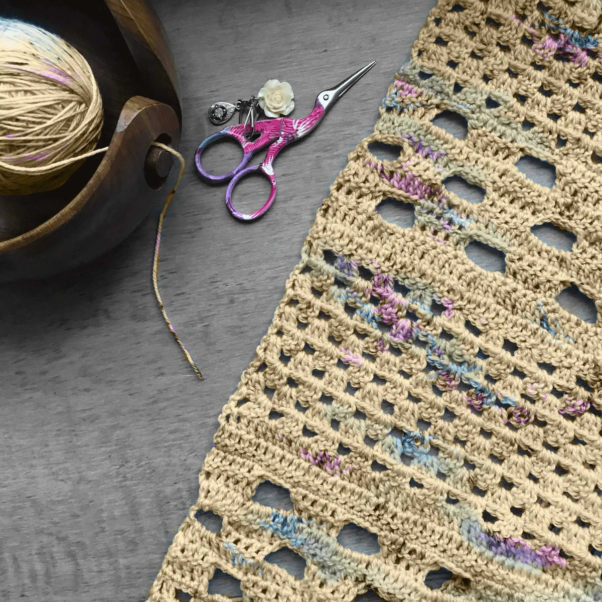 Streamside Merino Wool Shawl Crochet Kit Eco My Home Kits Darn Good Yarn ecomyhome.store United States