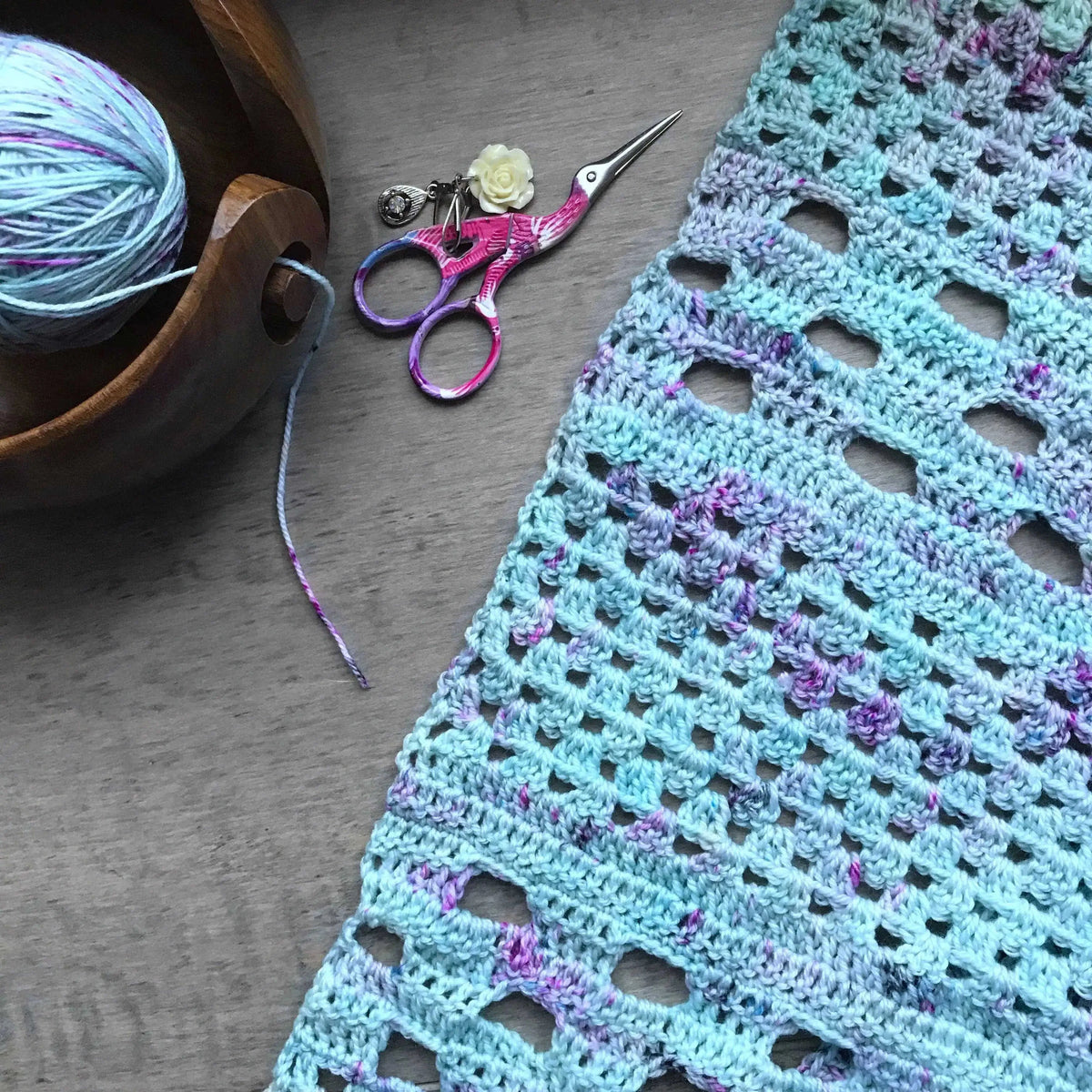 Streamside Merino Wool Shawl Crochet Kit Eco My Home Kits Darn Good Yarn ecomyhome.store United States
