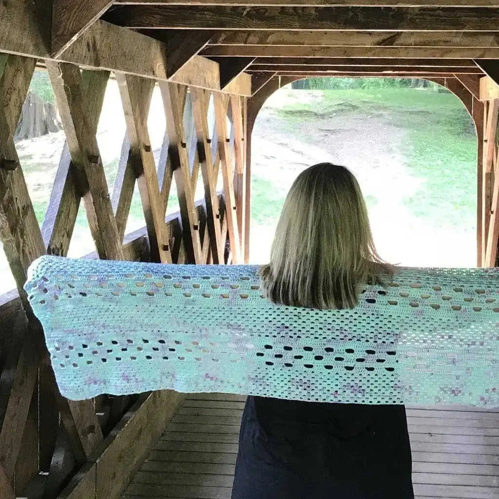 Streamside Merino Wool Shawl Crochet Kit Eco My Home Kits Darn Good Yarn ecomyhome.store United States