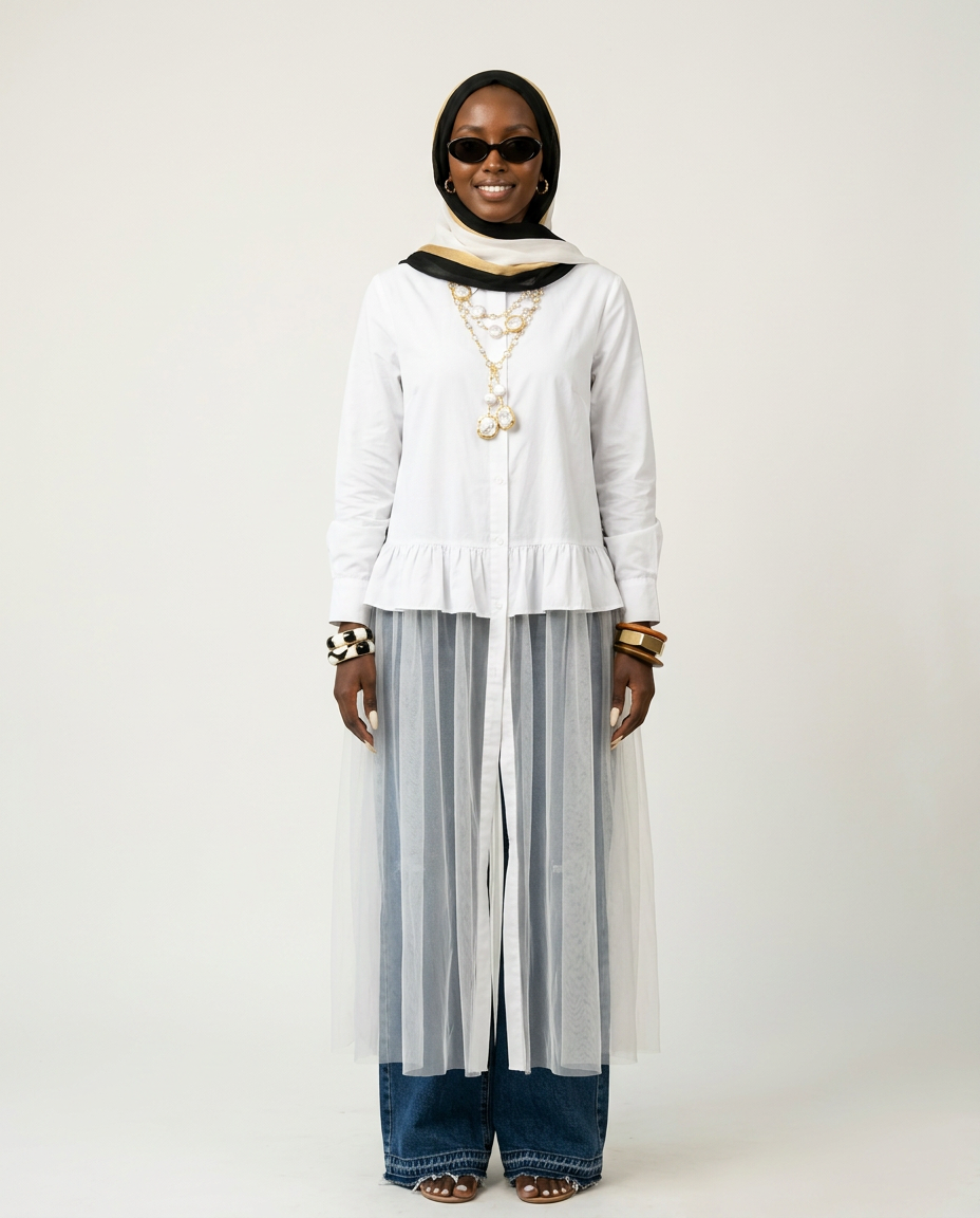 Sovereign Mesh Oversized Maxi Dress