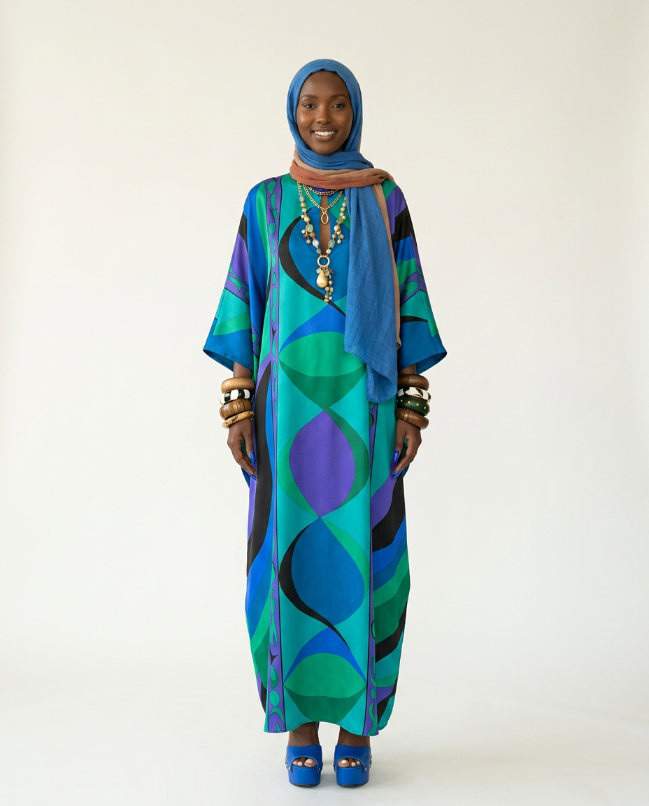 Limitless Printed Maxi Kaftan