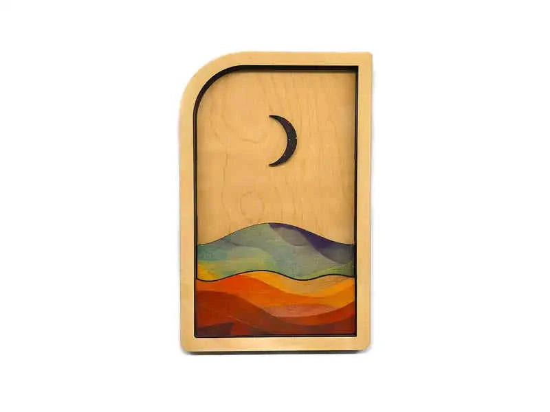 Sun and Moon Wall Art | Handmade Wooden Celestial Decor Eco My Home Wall Art PRW Made ecomyhome.store United States