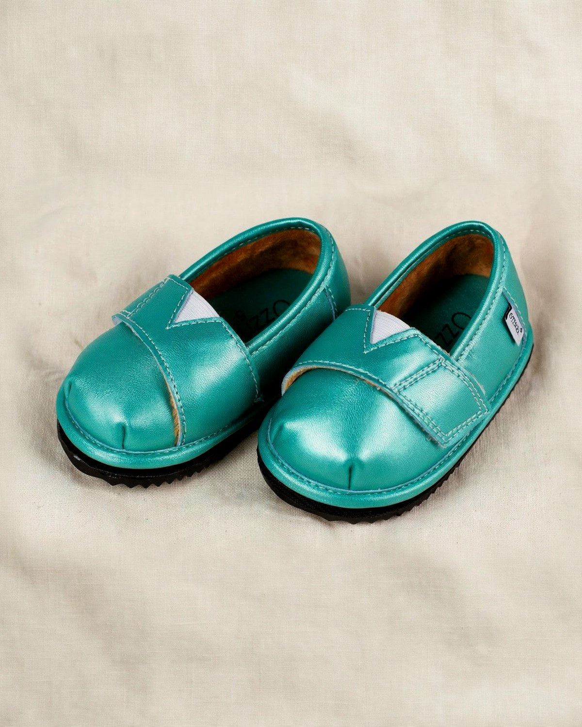 Teal Velvet Barefoot Shoe Topper | Ozznek Wide Toe Box & Zero-Drop