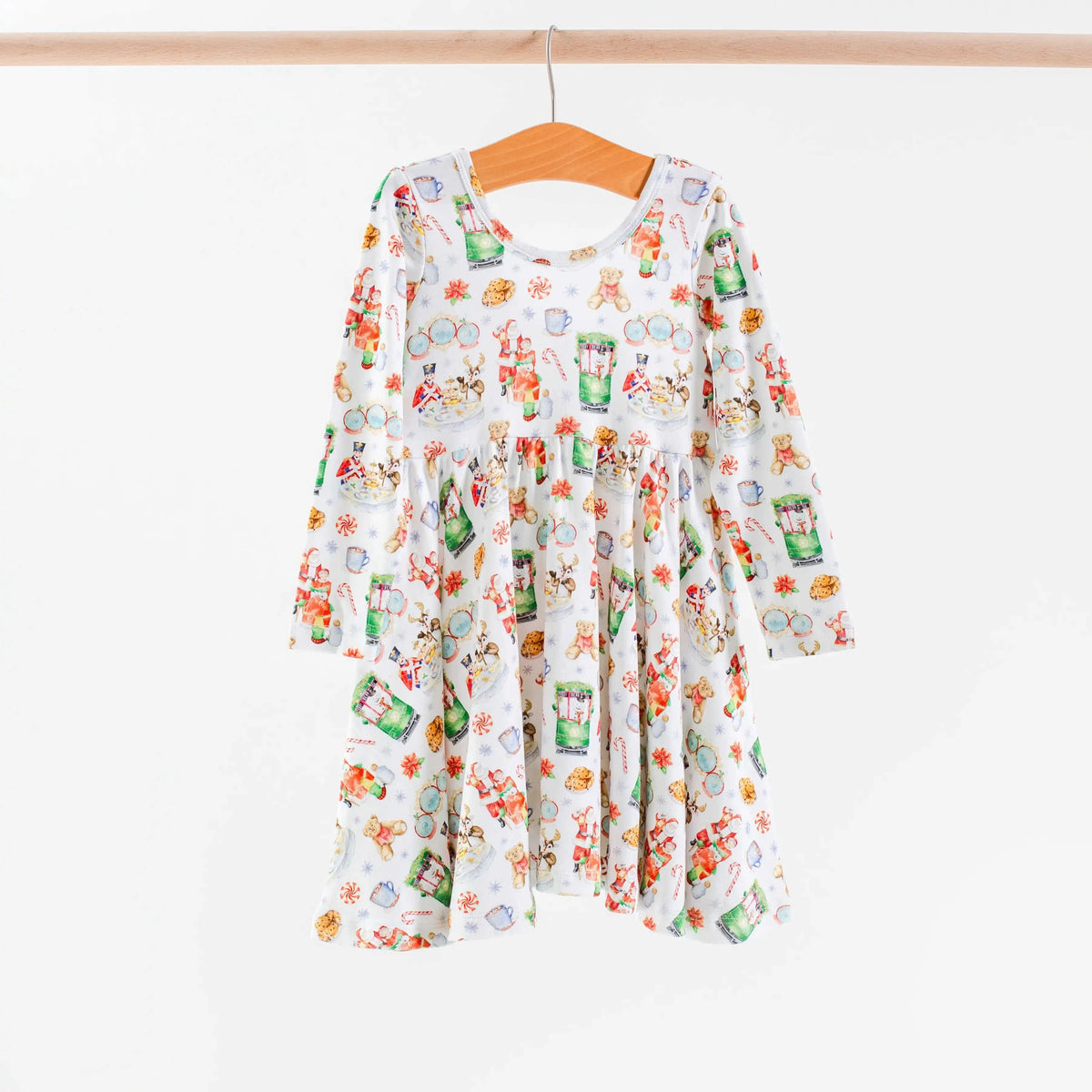 Teddy Bear Tea Organic Cotton Dress for Kids Eco My Home Cotton Twirl Dress Nola Tawk ecomyhome.store United States