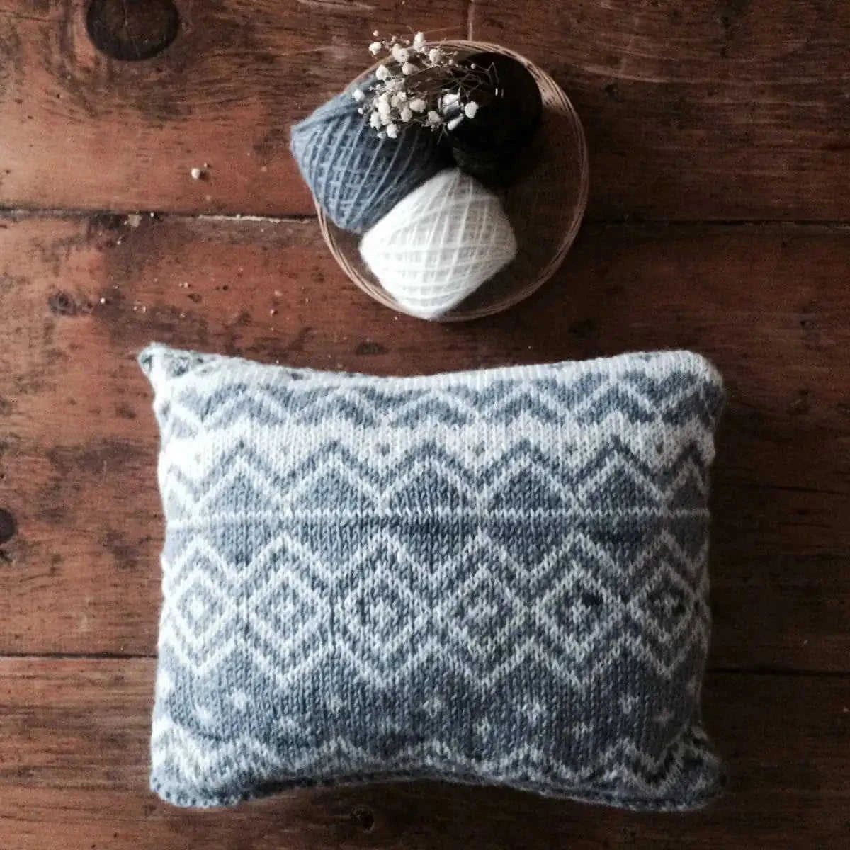 The Bjerge Pillow Knit Kit Eco My Home Kits Darn Good Yarn ecomyhome.store United States