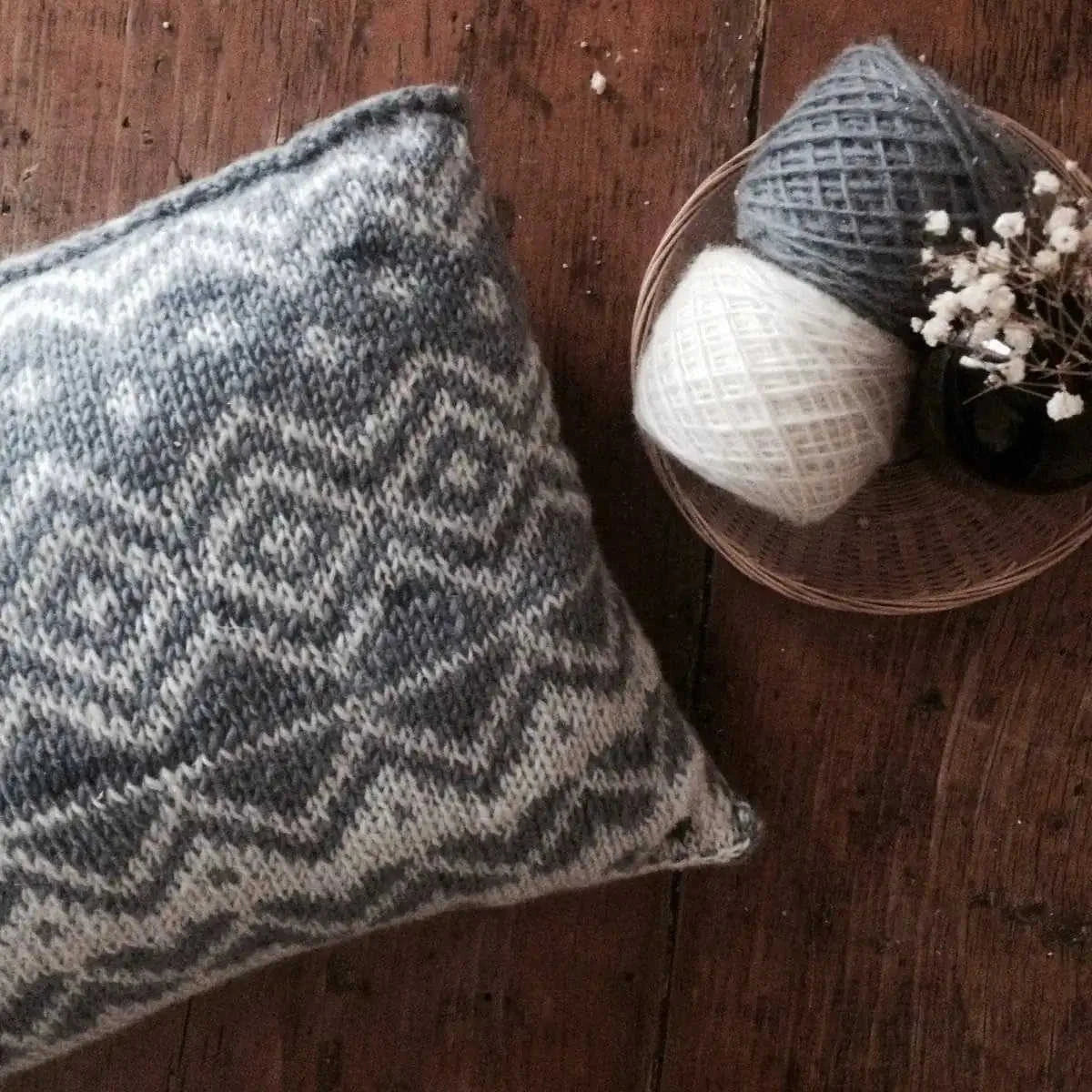 The Bjerge Pillow Knit Kit Eco My Home Kits Darn Good Yarn ecomyhome.store United States
