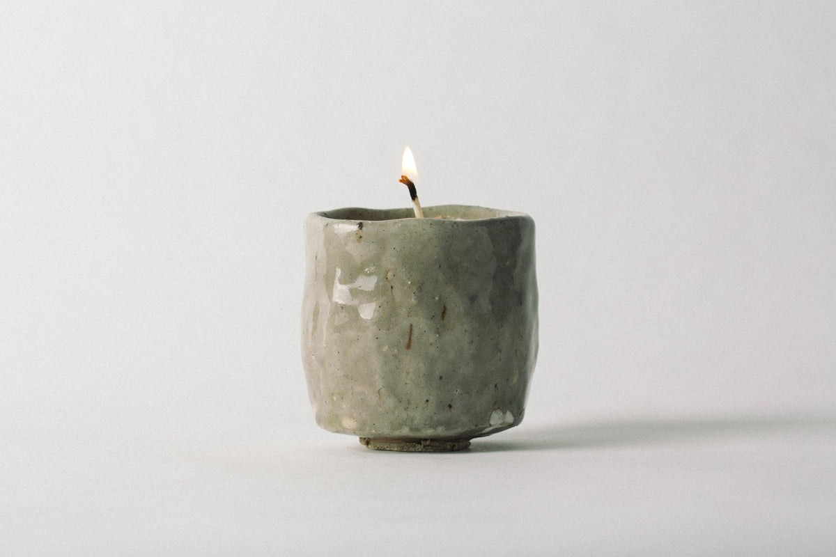 Souchong Debut Earthen Tallow Candle – Fog-Glazed Regional Clay 4 oz