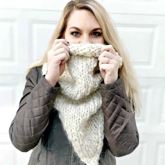 The Simple Style Cowl Knit Kit Eco My Home Kits Darn Good Yarn ecomyhome.store United States