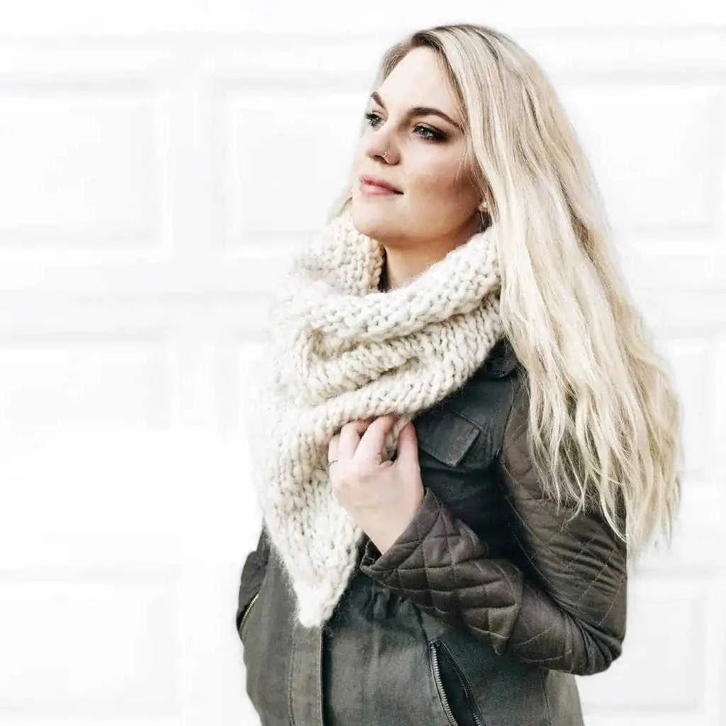 The Simple Style Cowl Knit Kit Eco My Home Kits Darn Good Yarn ecomyhome.store United States