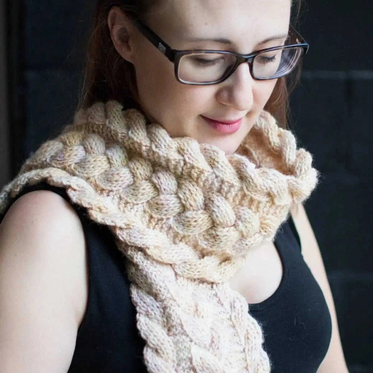 Third Law Cabled Scarf Knit Kit Eco My Home Kits Darn Good Yarn ecomyhome.store United States