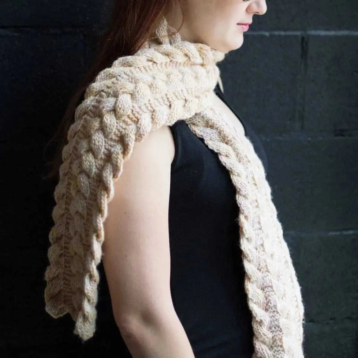 Third Law Cabled Scarf Knit Kit Eco My Home Kits Darn Good Yarn ecomyhome.store United States