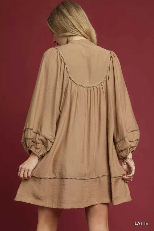 Umgee Boho Mini Dress with Trim Detail - Perfect Peasant Style for Any Occasion Eco My Home Dress Salty Season LLC ecomyhome.store United States