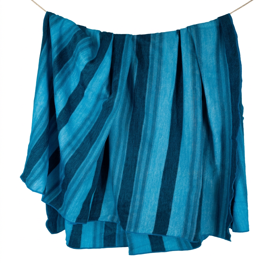 Handwoven Alpaca Throw Blanket | Lustrous Blue | Nawi Collection
