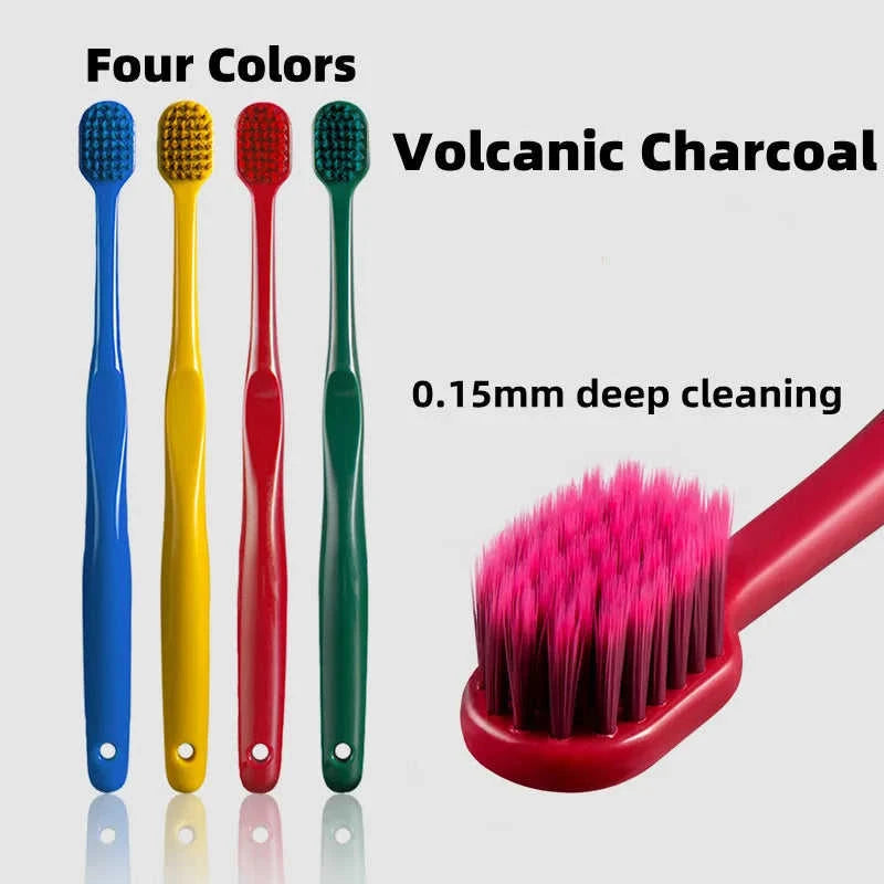 Volcanic Charcoal Eco-Friendly Toothbrush Eco My Home  Natural Toothbrush ecomyhome.store United States