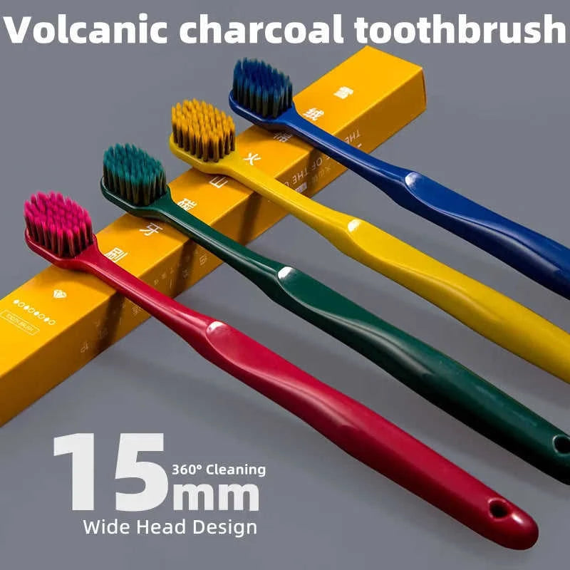 Volcanic Charcoal Eco-Friendly Toothbrush Eco My Home  Natural Toothbrush ecomyhome.store United States